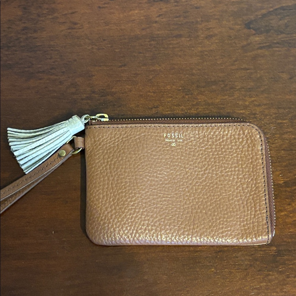 Fossil Brown Leather Wristlet